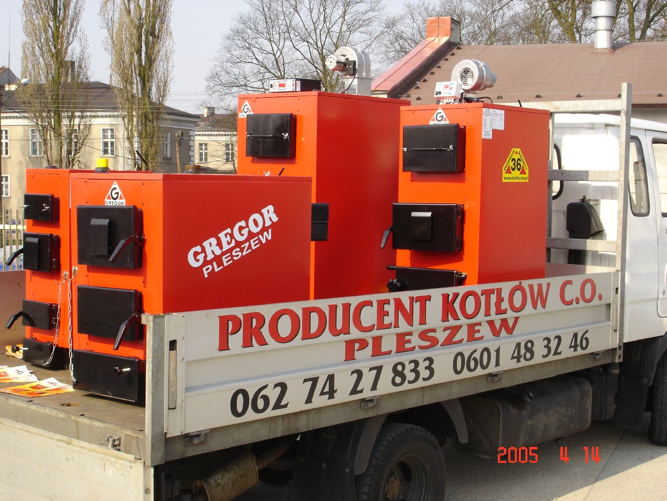 Własny transport kotłów do klienta